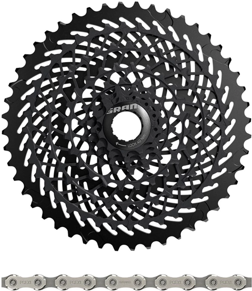 SRAM XG-899 E-Block Kassette + PC EX1 Kette 8-fach Verschleißset 1 SRAM XG-899 E-Block Kassette + PC EX1 Kette 8-fach Verschleißset